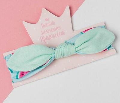 Повязка на голову Крошка Я "Арбузик" бирюз. р-р 48, 1.5-3 года 4451655