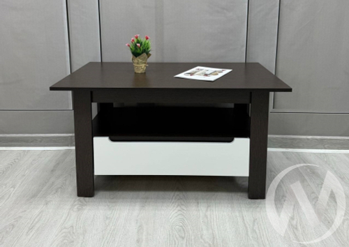 Стол журнальный (венге/белый глянец холодный)