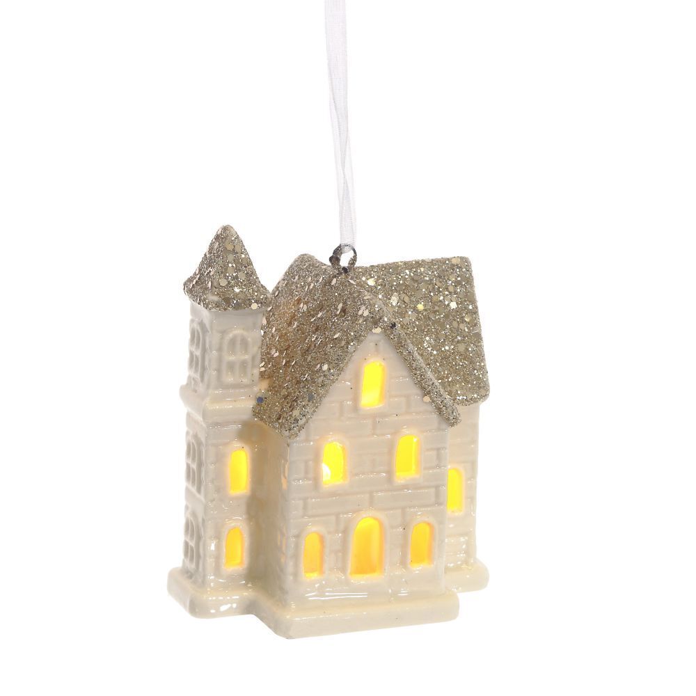 GAEM Украшение новогоднее "Домик" с подсветкой (LR44x2), L7 W5 H10 см, 3в.
