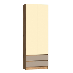 Шкаф Челси Color, Слоновая кость, Глиняный серый, Дуб крафт