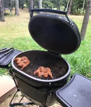 Керамический угольный гриль Primo Oval XL 400 All-in-one, 47x64 см, с ножками и столиками