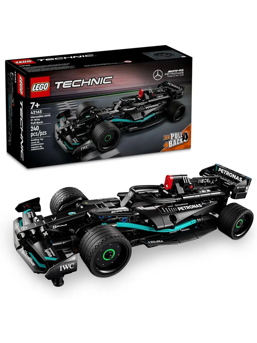 LEGO Technic 42165 Mercedes-AMG F1 W14 E Performance Pull-Back — гоночный болид
