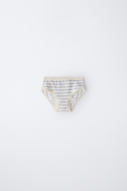 ZARA НАБОР ИЗ ШЕСТИ ТРУСОВ С ПРИНТОМ, РЫЖЕВАТО-КОРИЧНЕВЫЙ