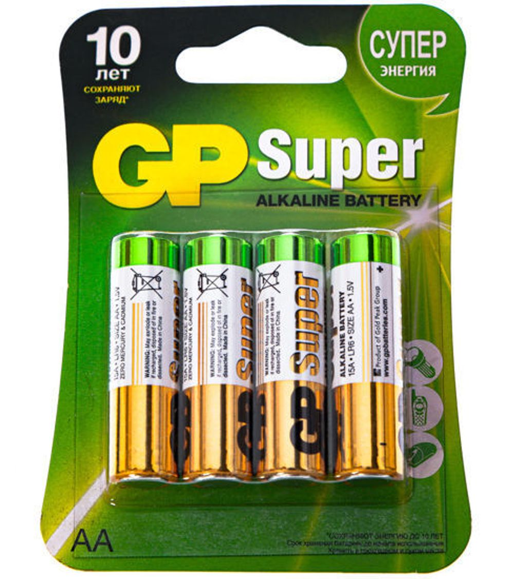 Элемент питания GP 15A /LR6 BP4 (кратно 4)