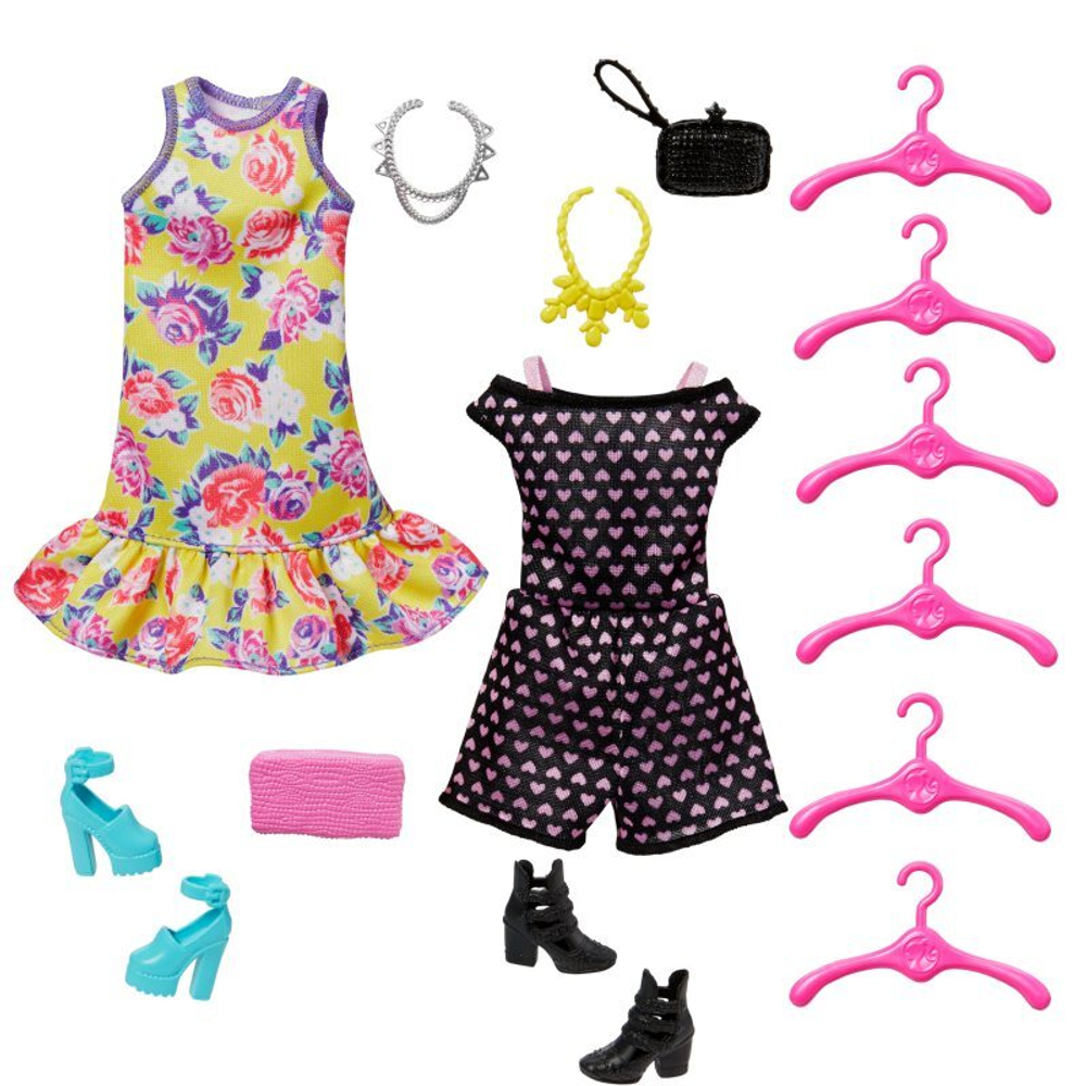 Barbie Fashionistas - Гардероб Барби + 6 вешалок HJL65