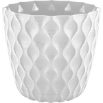 Горшок для цветов InGreen Wave с дренажной сеткой и съемным поддоном 2,5л,D175мм,белоснежн