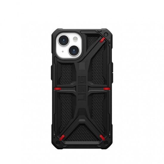 Чехол Uag Monarch для iPhone 15 Plus 6.7", цвет черный (Kevlar-Black)