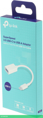 Переходник TP-Link UC400 USB Type-C (m)/USB 3.0 A(f) 0,1м белый