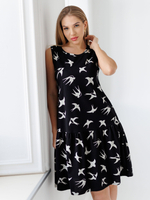 Сарафан зебра с воланом женский длинный летний домашний большие размеры платье на широких бретелях