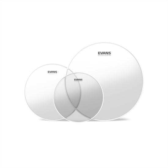 Набор пластика для барабанов 12"/13"/16" EVANS ETP-G2CLR-S