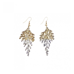 Серьги листья Ester Bijoux Кипарис SK153GAC-G/S BR