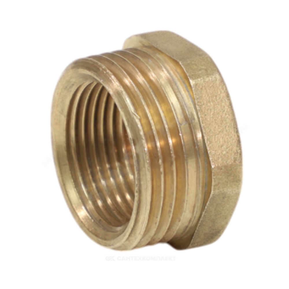 Футорка латунь Ду 15х10 (1/2"х3/8") НР/ВР VALFEX VF.581.L.012.038