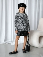 Лонгслив для девочки леопард