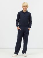 Поло для мальчика с длинным рукавом AT724 синий