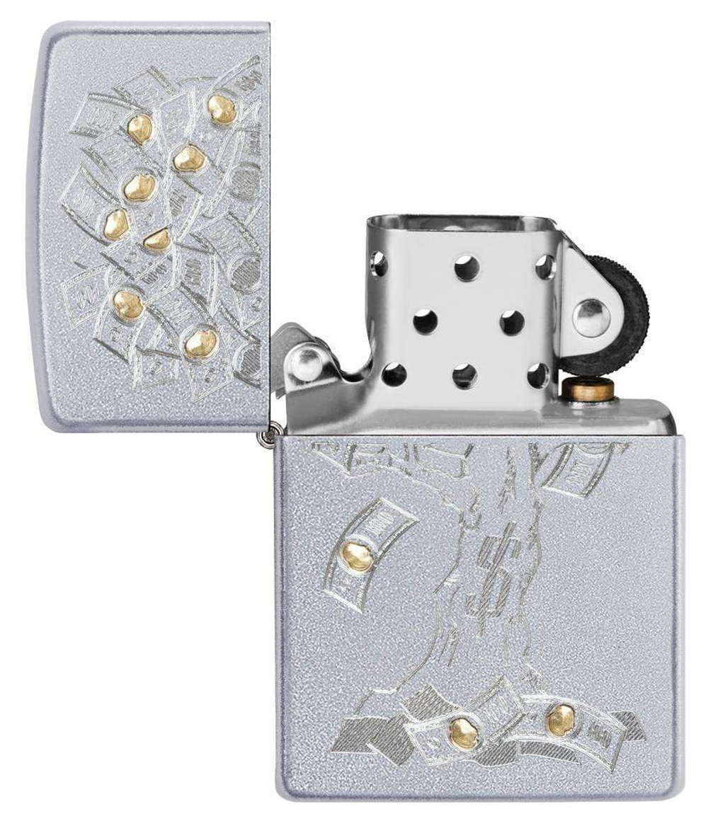 Зажигалка Satin Chrome Money Tree Design ZIPPO 29999