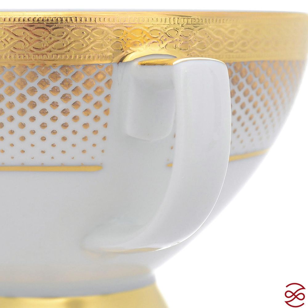 Кофейный сервиз Falkenporzellan Rio white gold 6 персон 17 предметов