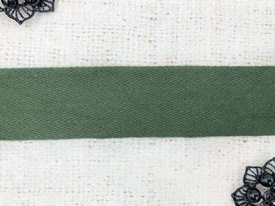 Лента киперная, хлопок, ш. 4 см, хаки