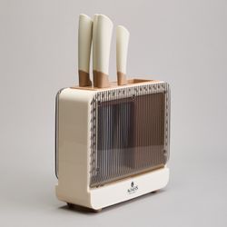 НАБОР НОЖЕЙ AGNESS НА ПЛАСТИКОВОЙ ПОДСТАВКЕ, 6 ПРЕДМЕТОВ