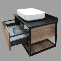Тумба с раковиной Comforty Кёльн , дуб темный (75-90)