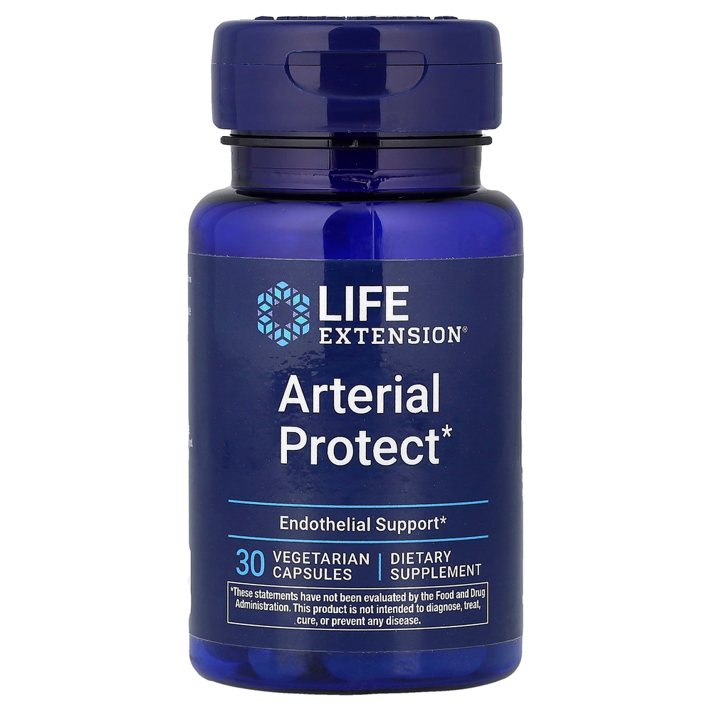 Life Extension, защита артерий, 30 вегетарианских капсул