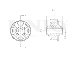 Сайлентблок задний переднего нижнего рычага UNIO RMP-20087