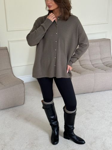 Шерстяная рубашка на пуговицах в цвете капучино