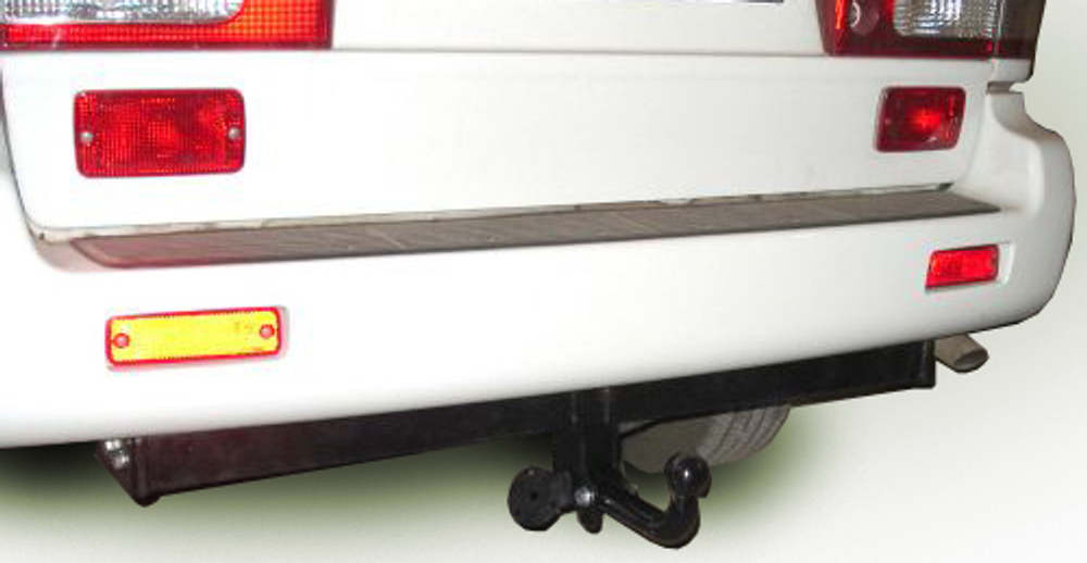 Фаркоп Лидер-Плюс для SSANG YONG MUSSO1993-2005, ТАГАЗ ROAD PARTNER 2008-2011 (C НЕРЖ. ПЛАСТИНОЙ) с электрикой и сертифкатом в комплекте арт.(S202-A(N))