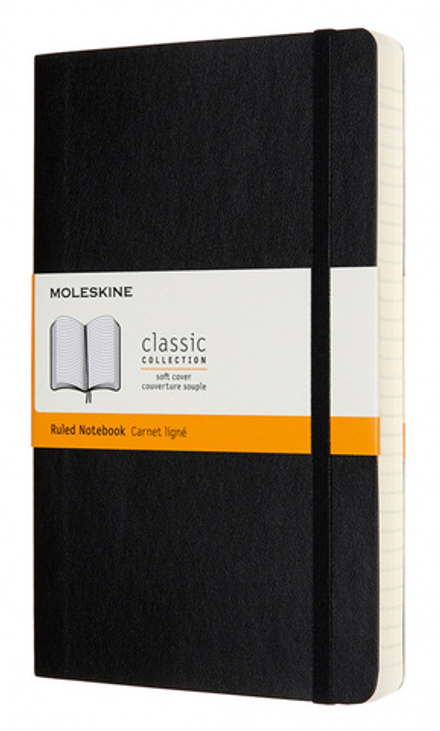 Блокнот Moleskine Classic Soft Expended (QP616EXP) 13х21см 400стр. в линейку, мягкая обложка, черный