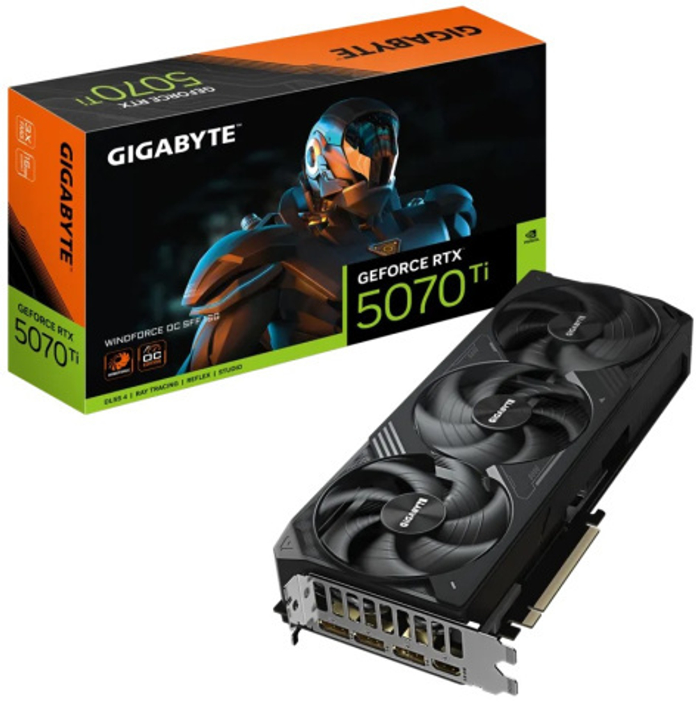 Видеокарта GeForce RTX 5070 TI WINDFORCE 3OC (GV-N507TWF3OC-16GD)