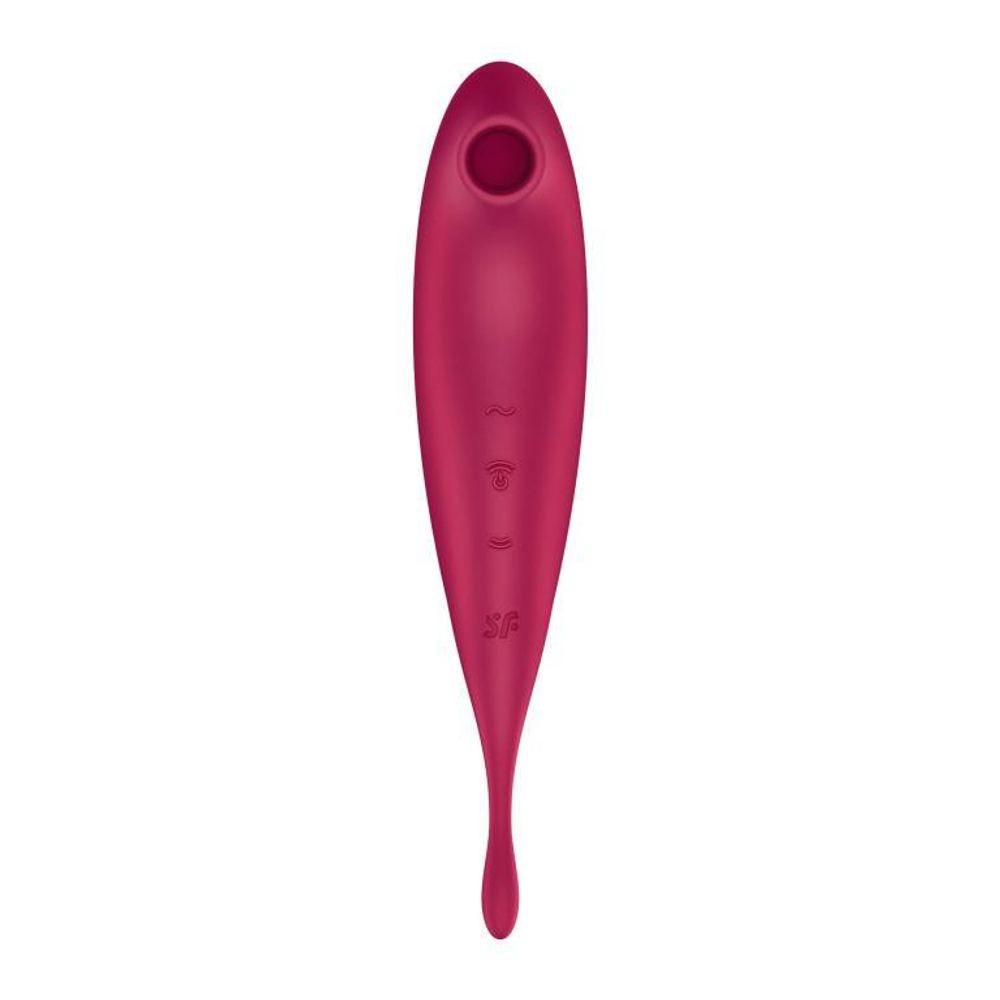 Малиновый вибромассажер Twirling Pro+