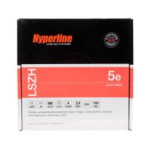 Витая пара UTP, cat.5e, 4пары Hyperline UUTP4-C5E-P24-IN-LSZH-GY-100 (внутренний многожильный 100 м)