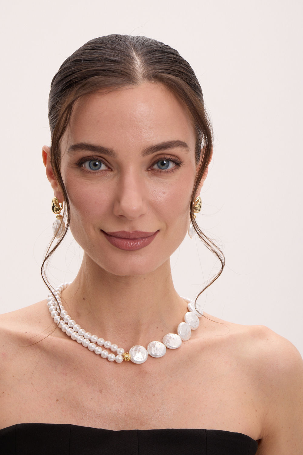 91004069 Серьги Selena Pearls