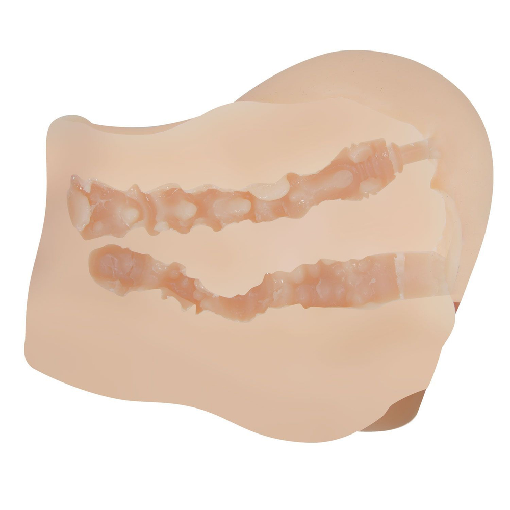 Телесный мастурбатор-полуторс Mila с вибрацией (Цвет: телесный)