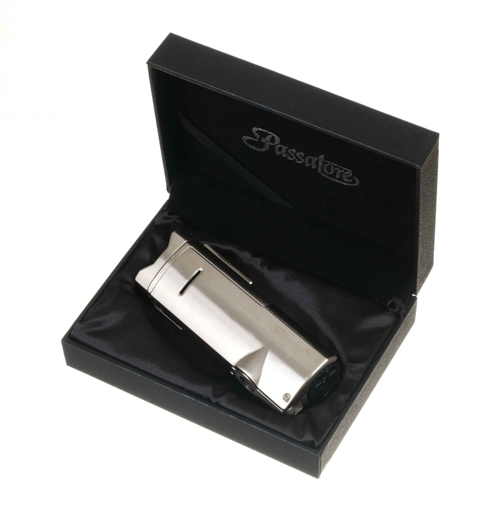 Зажигалка сигарная Passatore тройное пламя, матовое серебро 234-568