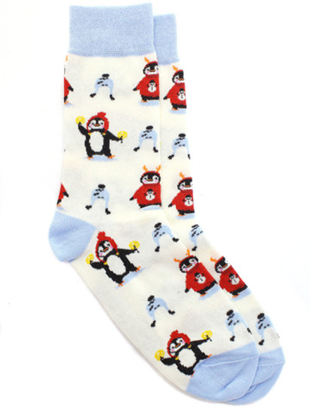 Носки НГ р.40-45 "Wow" Пингвин в Шапке