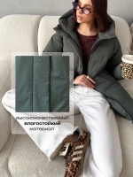 Куртка демисезонная с капюшоном удлиненная