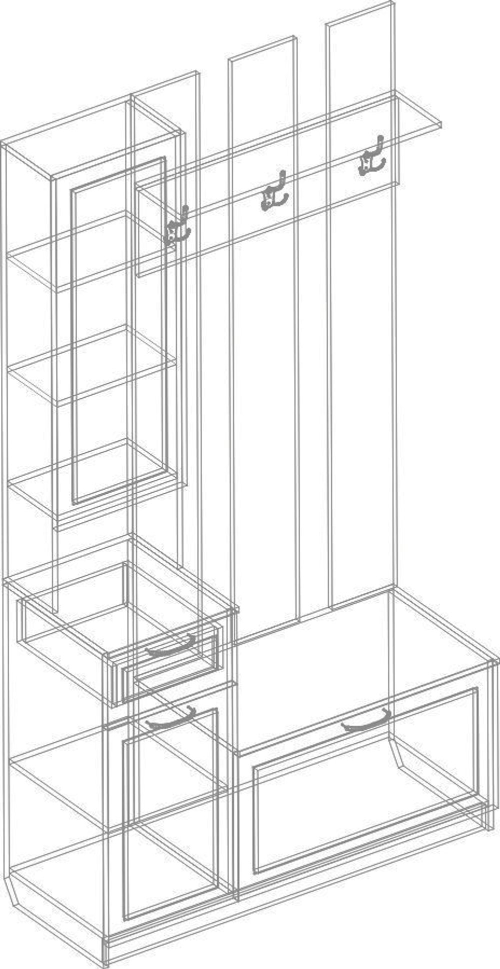 Прихожая Компакт "Филадельфия" ПФ-09 левая