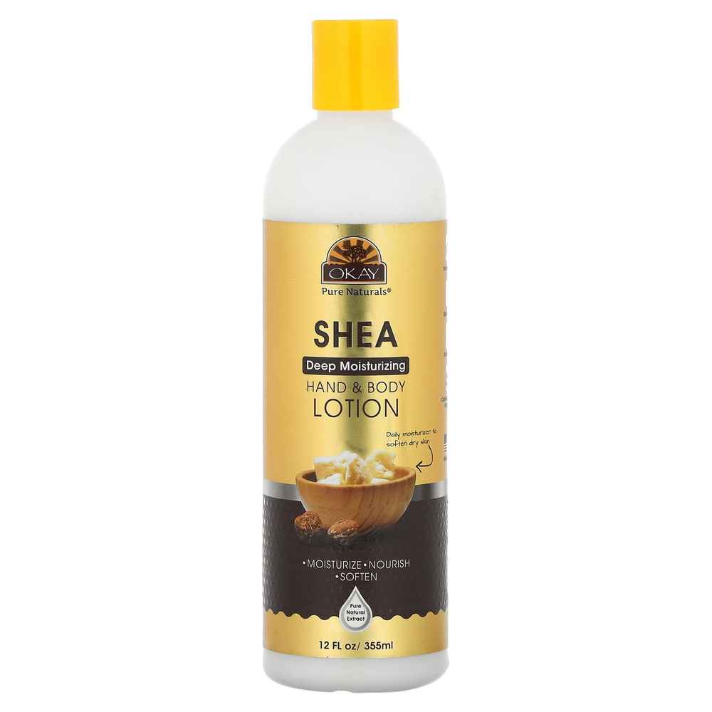 Okay Pure Naturals, Лосьон для рук и тела, масло ши, 355 мл (12 жидк. унц.)