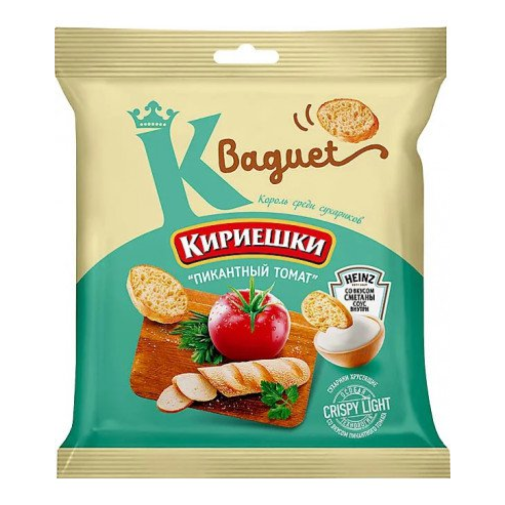Кириешки Baguet Пикантный томат и сметаный соус 45 гр