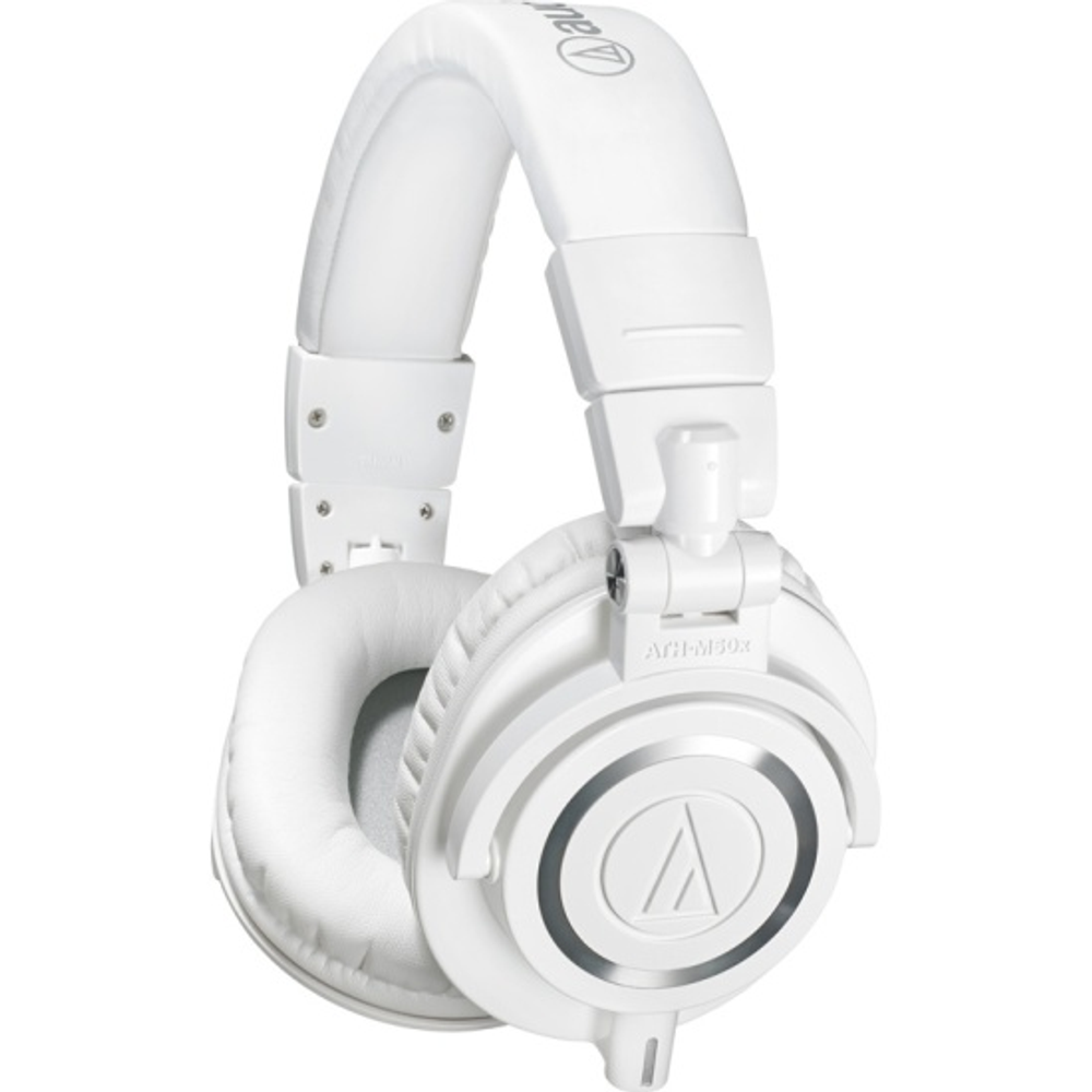 Audio-Technica ATH-M50x White Полноразмерные закрытые мониторные наушники. Частотный диапазон: 15 – 28000 Гц. Импеданс: 38 Ом. Вес: 284 г (без кабеля). Цвет: белый.