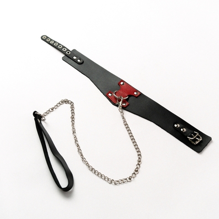 Ошейник с красным декором