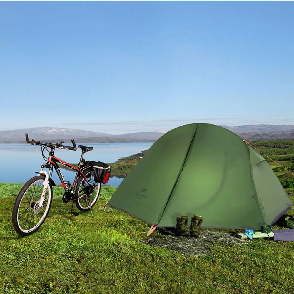Палатка Naturehike Cycling (Spider) Si 1-местная, алюминиевый каркас, сверхлегкая, Forest Green, артикул NH18A095-D-DFGR, цвет Зеленый. Под заказ.