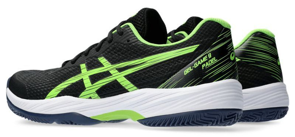 Мужские кроссовки для Падел Asics Gel-Game 9 Padel - black/electric lime