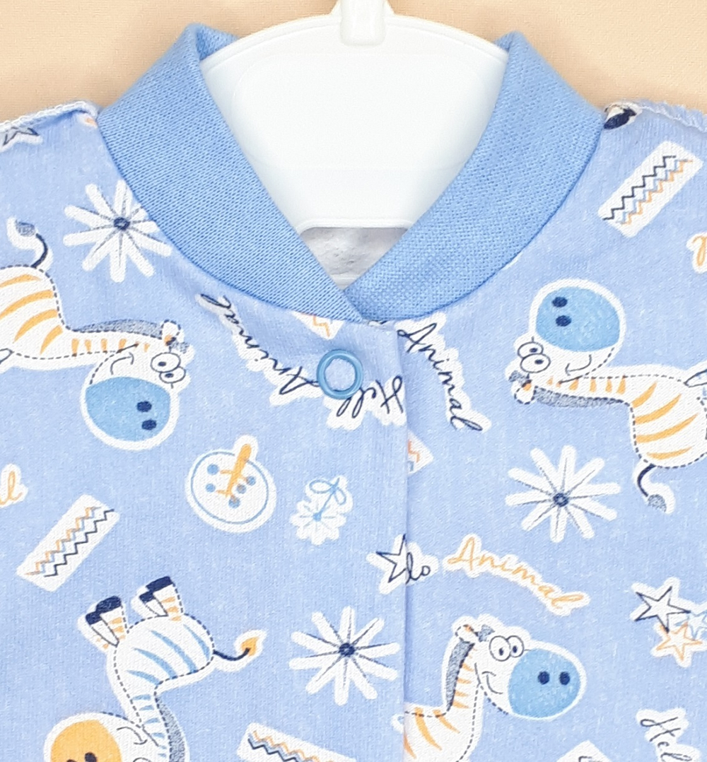 Боди Зебра (голубой)