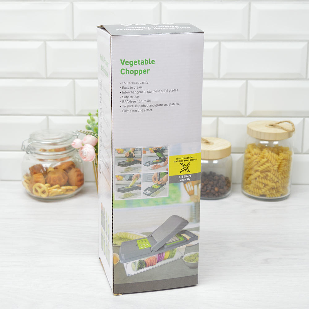 Терка многофункциональная 14 в 1 (12,5см*11см*36см) нерж