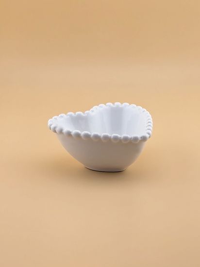 Блюдо-соусник сердечко 8х7,5х3,5 см. Бусины