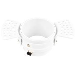 Светильник встраиваемый алюминиевый ЭРА KL99 WH безрамочный под штукатурку под лампу MR16 GU5.3 белый | Алюминиевые встраиваемые светильники