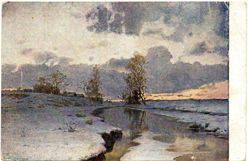 Открытка Начало весны Ендогуров 1920-30 гг. VF