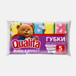 Губки кухонные Qualita Bubbe Effect 5шт