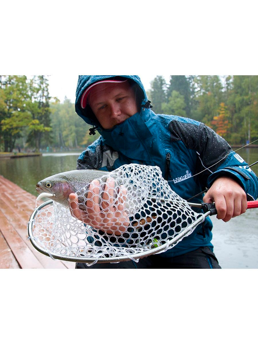 Подсачек разборный Lucky John Area Trout Game 115х35х45см силиконовый
